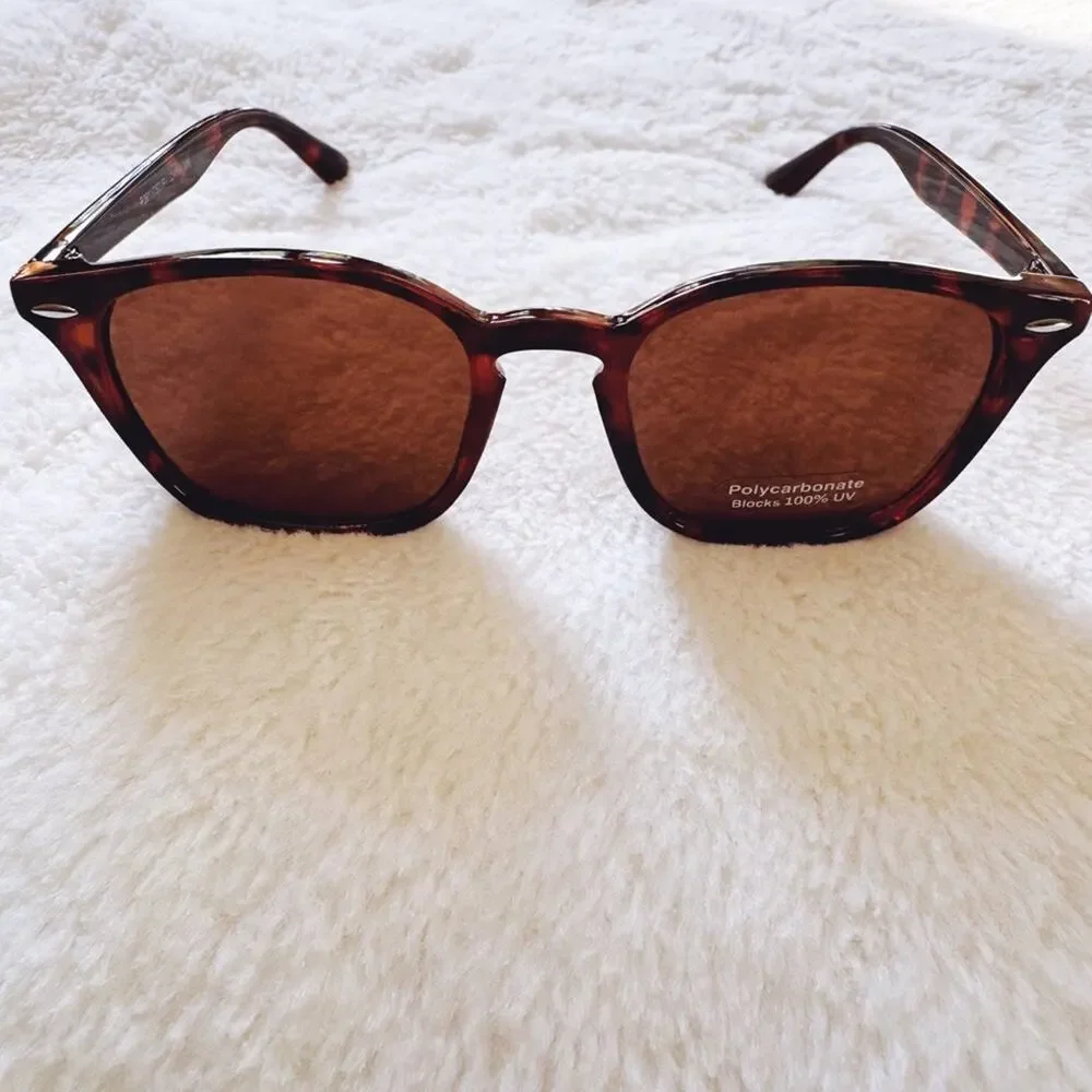Milo Tortoise Brown Oversized Oval Horn Rims Sunglasses
